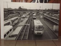 BUSBAHNHOF Leinwandbild XXL 105x70cm Busse LKW Leinwandbild SW Hessen - Schotten Vorschau