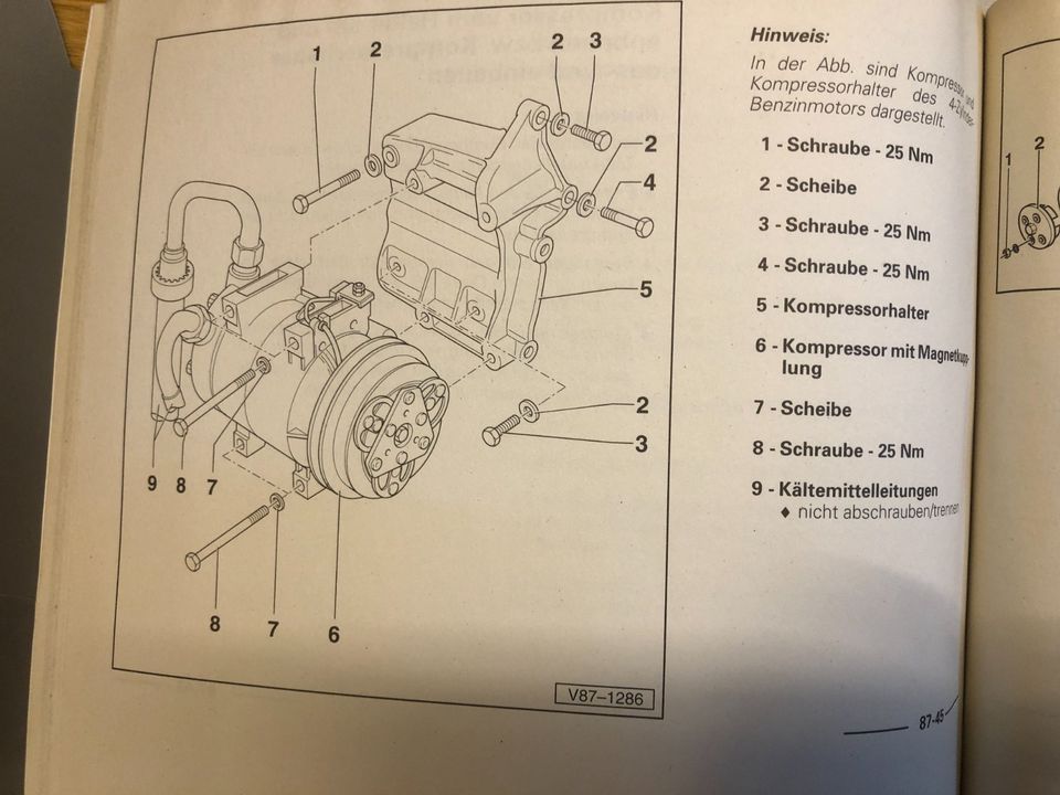 Reparaturleitfaden AUDI 80 B4 1992> "Heizung Klimaanlage aus 06.2 in Oberahr