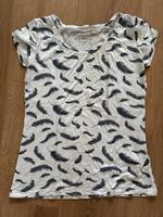 Orsay Damen T-Shirt weiß mit blauen Federn Bayern - Dorfen Vorschau