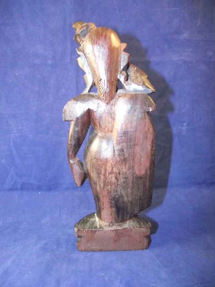 Holzfigur, geschnitzte Gottheitt, Indien, 20. Jh. in Wadern