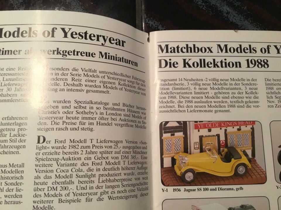 Models of Yesterday Matchbox Katalog 1988 in Schönkirchen