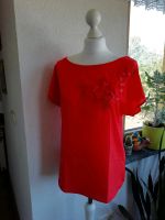 Orsay Bluse Shirt S 36 rot Koralle Stickerei Pailletten Thüringen - Meiningen Vorschau