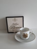 Alt Tirschenreuth Goldene Blumen Mokkatasse mit Untertasse 2-tlg. Niedersachsen - Wolfsburg Vorschau