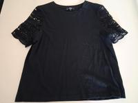 C&A Shirt M schwarz mit Spitzenärmel Schleswig-Holstein - Handewitt Vorschau