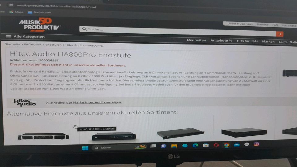 HITEC AUDIO HA800 PRO ENDSTUFE in Berlin