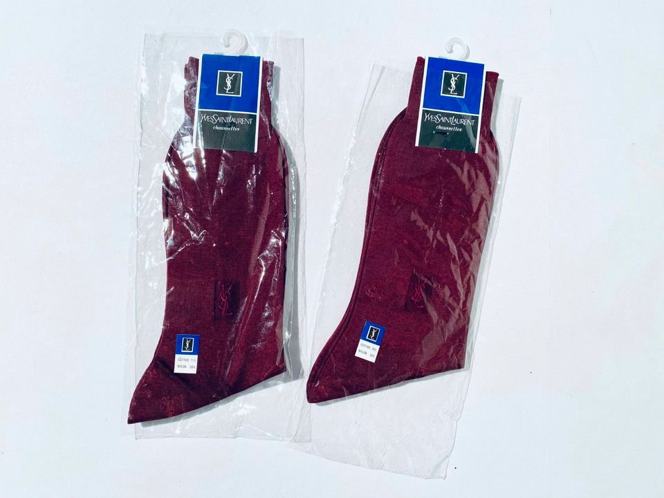 2X YSL Gr. 38 - 42 Socken Burgund Yves Saint Laurent in Köln