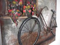 Bild, Deko, Metallbild mit Fahrrad am Blumenfenster in 3D-Optik Rheinland-Pfalz - Waldsee Vorschau