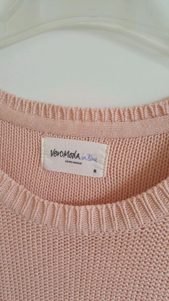 Pullover Strickpullover Sweater Lochmuster Rosa M 38 Vero Moda in Zeitz