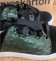 Neue Love Moschino Damen Sneaker schwarz grün Glitzer Plüsch 41 Nordrhein-Westfalen - Geldern Vorschau