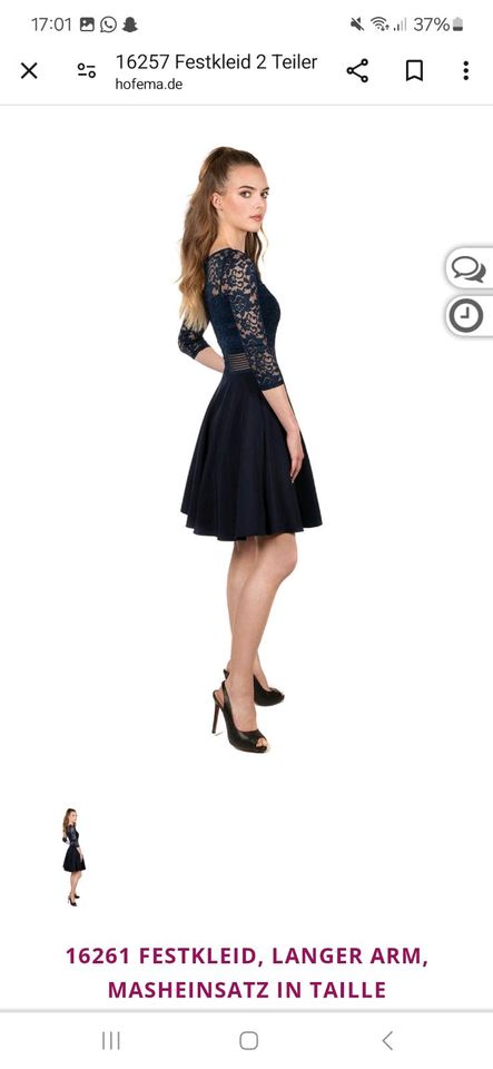 Konfirmation kleid / festkleid kurz navy (Neupreis 180€) in Bad Bederkesa