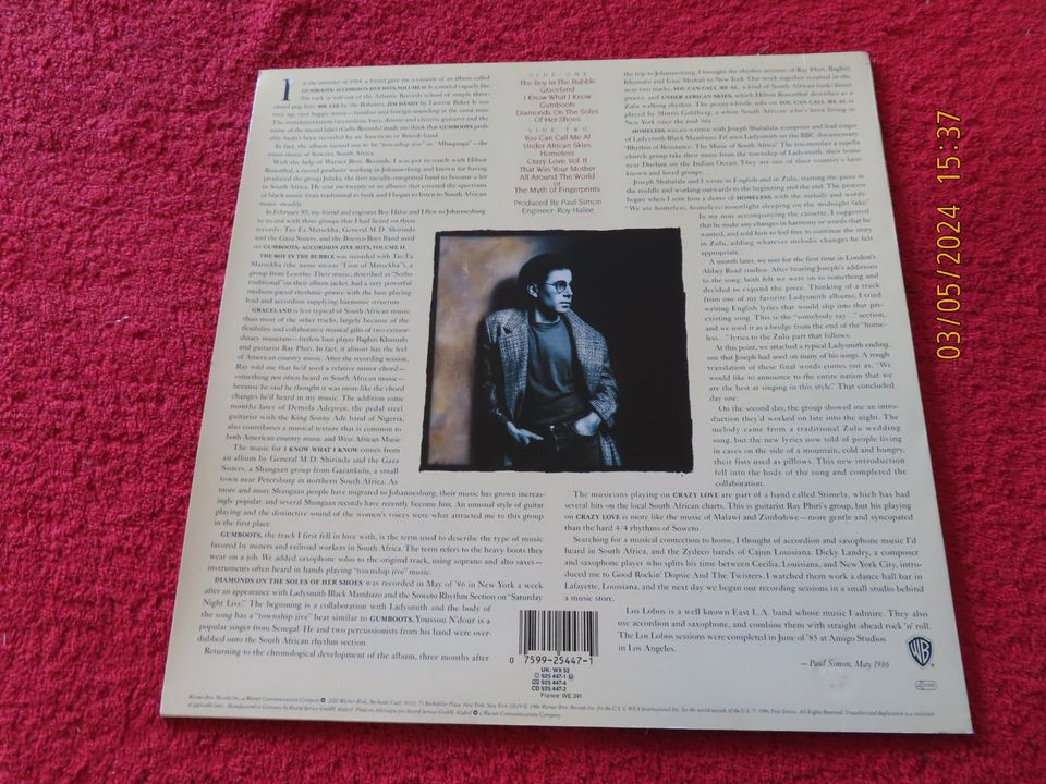 B133 - Paul Simon ‎– Graceland - Lp - OIS in Elmshorn