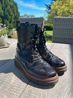 Gabor Kroko Lederstiefelette mit Plateausohle für Damen Größe 40 Sachsen-Anhalt - Wolferstedt Vorschau
