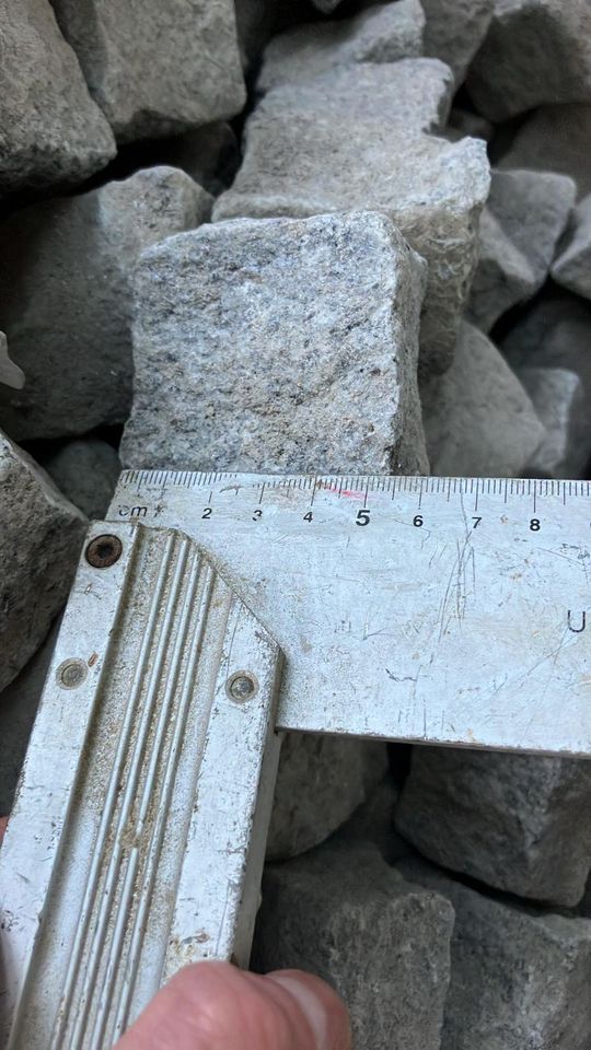 Granit Pflastersteine hellgrau 5x5x5 cm in Stotternheim