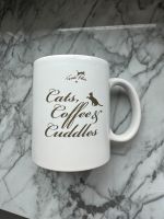 Cats, coffee & cuddles Becher Tasse weiß Katze Schleswig-Holstein - Rohlstorf  Vorschau