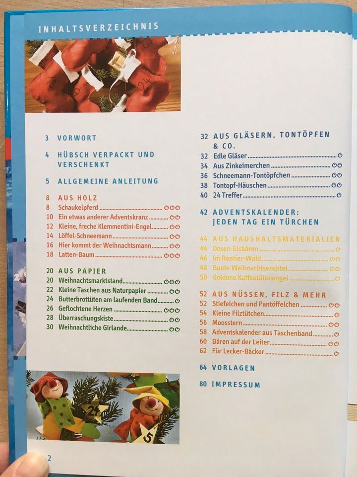 TOPP Bastelbuch - Adventskalender für Klein & Groß - wie neu in Attenkirchen