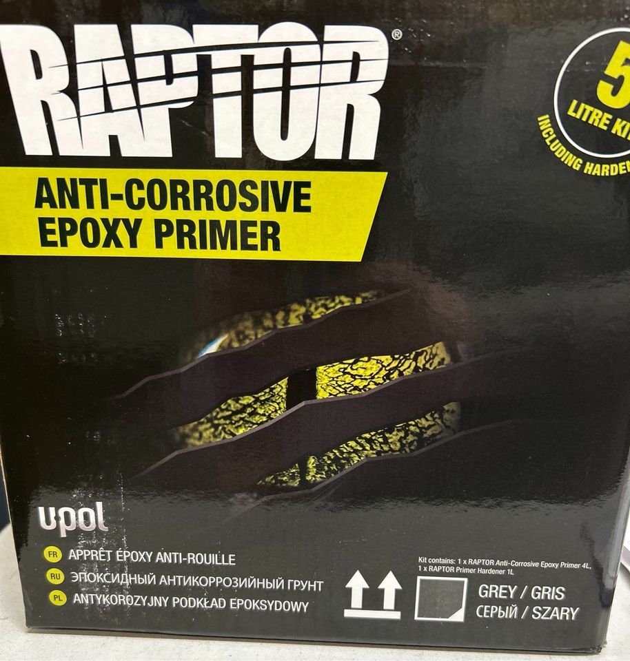 U-Pol Raptor Anti Corrosive Epoyx Primer 5L Grundierung in Liebenau