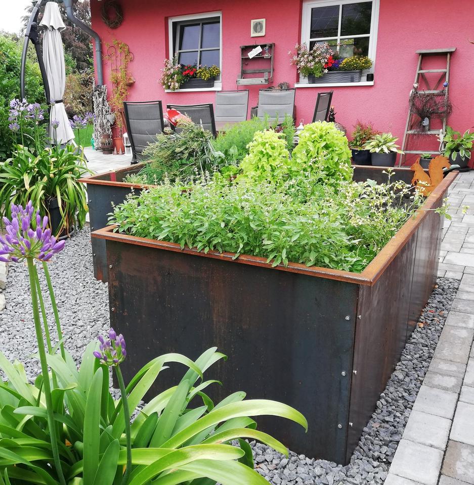 TERENO hochwertiges, modulares Hochbeet aus Stahl, Corten oder VA in Monschau