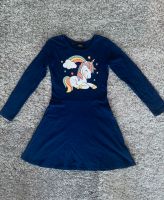 NEU Kleid in blau mit Einhorn-Motiv mit langen Ärmeln Gr. 128/134 Hessen - Darmstadt Vorschau