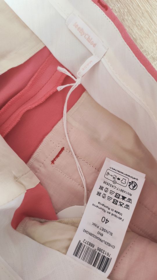 See by Chloé Damen Stoffhose pink koralle 40 42 neu in Saarbrücken