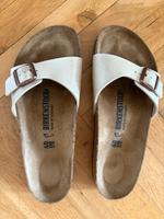 BIRKENSTOCK Madrid weiß Größe 40 wie neu Sandalen schwarze Sohle Lindenthal - Köln Sülz Vorschau