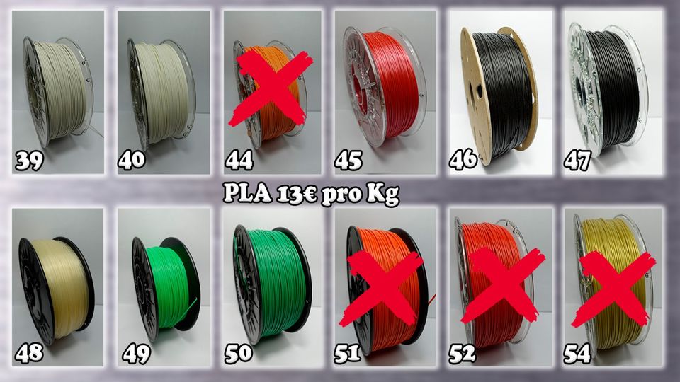 Filament 1,75mm PLA,TPU,ASA PETG/ PLA Carbon CF glow in the dark in Bernau