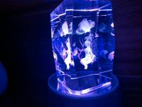 3D Glasstein inkl bunten drehbaren LED Sockel Thüringen - Schmalkalden Vorschau