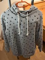 Sweatshirt Liberty women grau mit blauen Vögeln S Kapuze + Kordel Hessen - Ludwigsau Vorschau