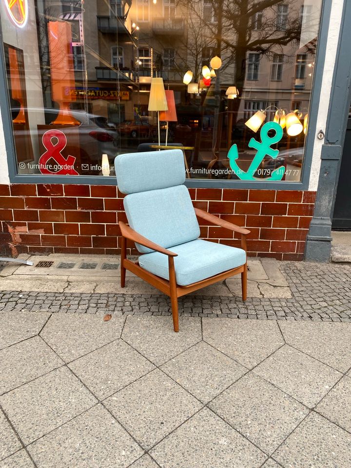 ◤  Arne Vodder Hochlehner Teak Sessel Ohrensessel Teakholz Model FD 164 Dänisch Design Danish mid Century Lounge Chair Stuhl 50er 60er 70er Vintage in Berlin