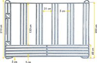 Sicherheits Pferde Panel m. Fressgitter Fresspanel Patura 3 Meter Neumünster - Tasdorf Vorschau