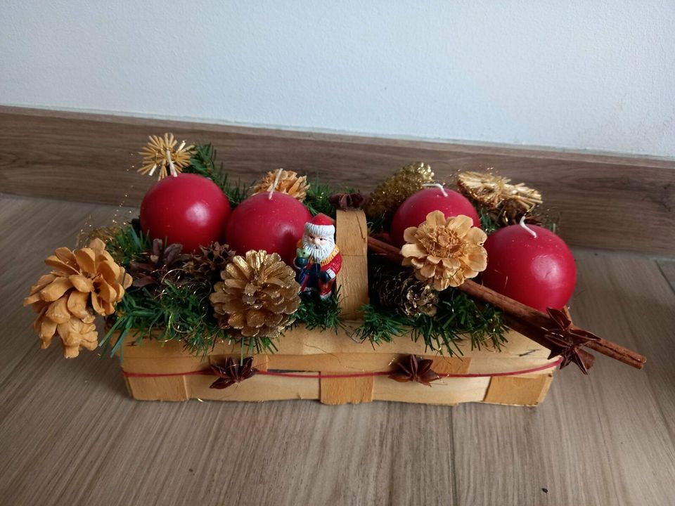 Weihnachsdeko Advent Kerzenständer Wanddeko Kerzenringe Deko Kuns in Kohren-Sahlis