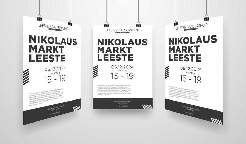 Design und Druck: Flyer, Visitenkarten, Speisekarten, Plakate etc in Stuhr