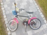 Kinderfahrrad 16" schwarz rosa Ständer Korb Brandenburg - Prenzlau Vorschau