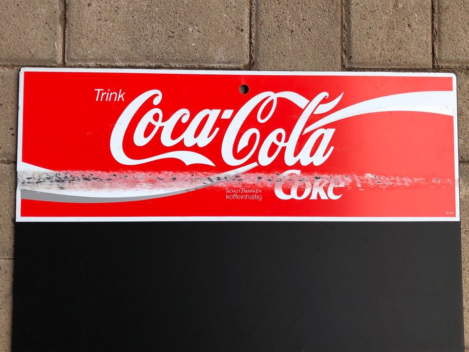 Trink Coca Cola Coke Tafel Werbetafel Kreidetafel Werbeschild in Bissendorf