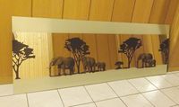 Deko Spiegel Siebdruck Afrikamotiv 140x50 cm Niedersachsen - Hoya Vorschau