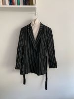 Designer vintage blazer Leinen long stripes gestreift Gürtel München - Au-Haidhausen Vorschau