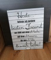 Hochzeitsgeschenk Bild Leinwand bester Freund Hochzeit Hessen - Korbach Vorschau