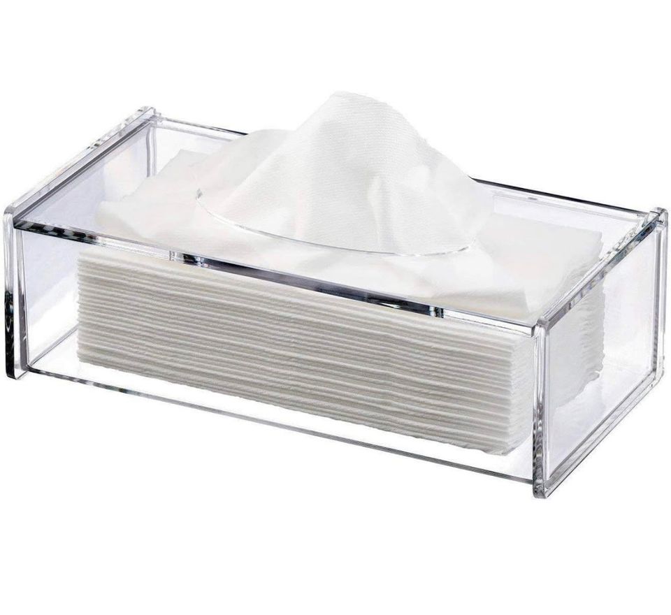 Aufbewahrungsbox Kosmetiktücher Taschentücher Acryl Transparent in Weßling