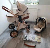 Kinderwagen 3 in 1 (Babyschale, Buggy) Beige Hessen - Sontra Vorschau