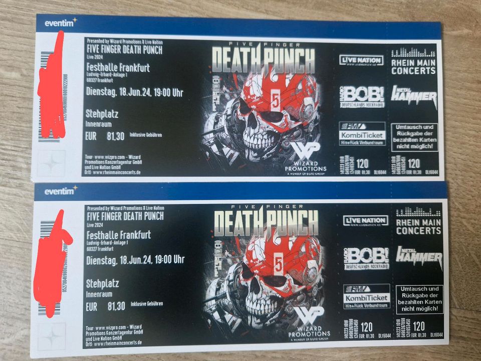 Five Finger Death Punch Konzertkarten in Mainburg