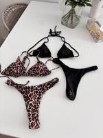 Bikini Swim Leo schwarz Set 4 teilig  Neu Party Ibiza Urlaub Sachsen-Anhalt - Magdeburg Vorschau
