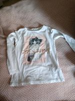 H&M LA-Shirt Langarmshirt Weiss Katze Gr. 110.11z Thüringen - Wichtshausen Vorschau