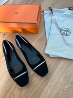 Hermès Samt Ballerina Gr. 40 schwarz Nordrhein-Westfalen - Alsdorf Vorschau