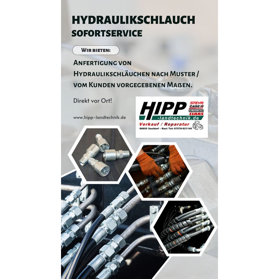 Hydraulikschlauch - Sofortservice Dienstleistung in Sauldorf