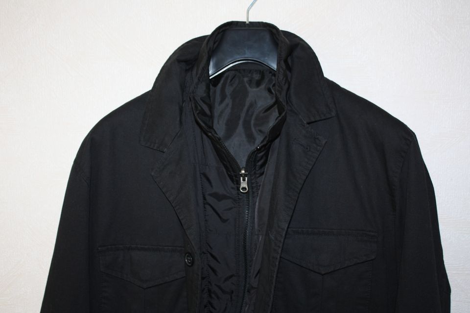 Herren Jacke Übergangsjacke mit Weste 2in1 Gr. 54 o. XL schwarz in Berlin