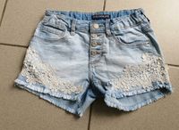 Jeans Shorts Hotpants Vanillastar Gr. 8/128 Stickerei Fransen Top Aachen - Aachen-Mitte Vorschau