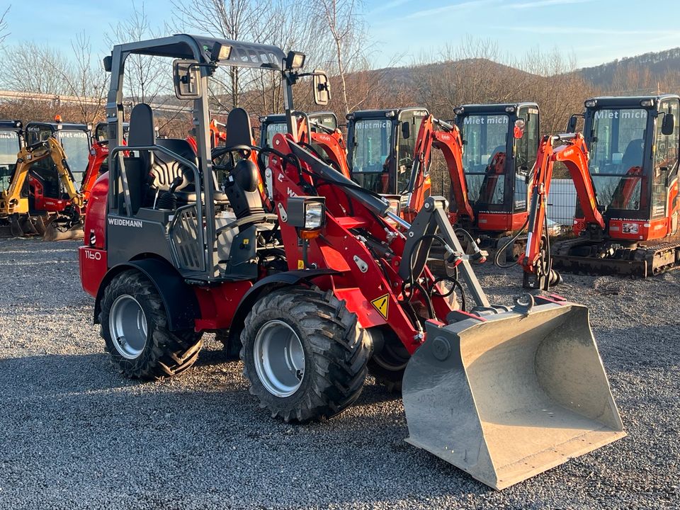 Radlader mieten Klappdach nur 190cm hoch 125 Breit Baumaschinenvermietung in Luhden