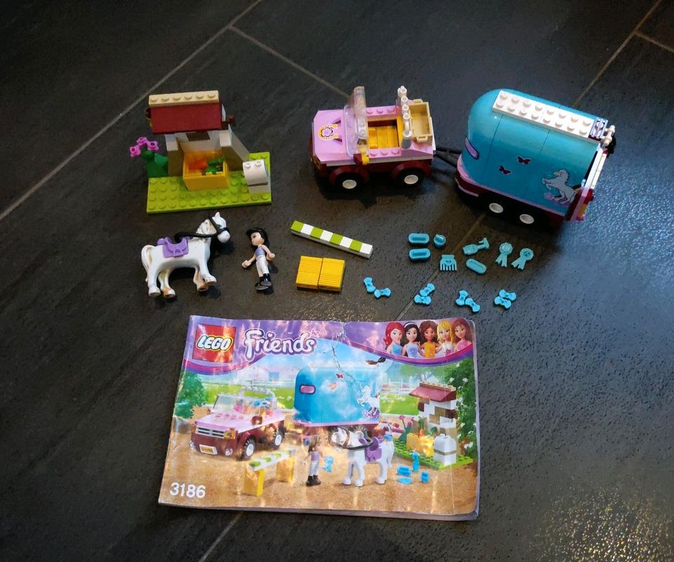 3* Lego Friends Pferde Tiere: 3188 Tierarzt + 3186 Hänger + 41087 in Albachten