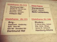 4 Zuglaufschilder Fahrtrichtungsanzeige Urlaubs- Ostsee-Express Brandenburg - Bernau Vorschau