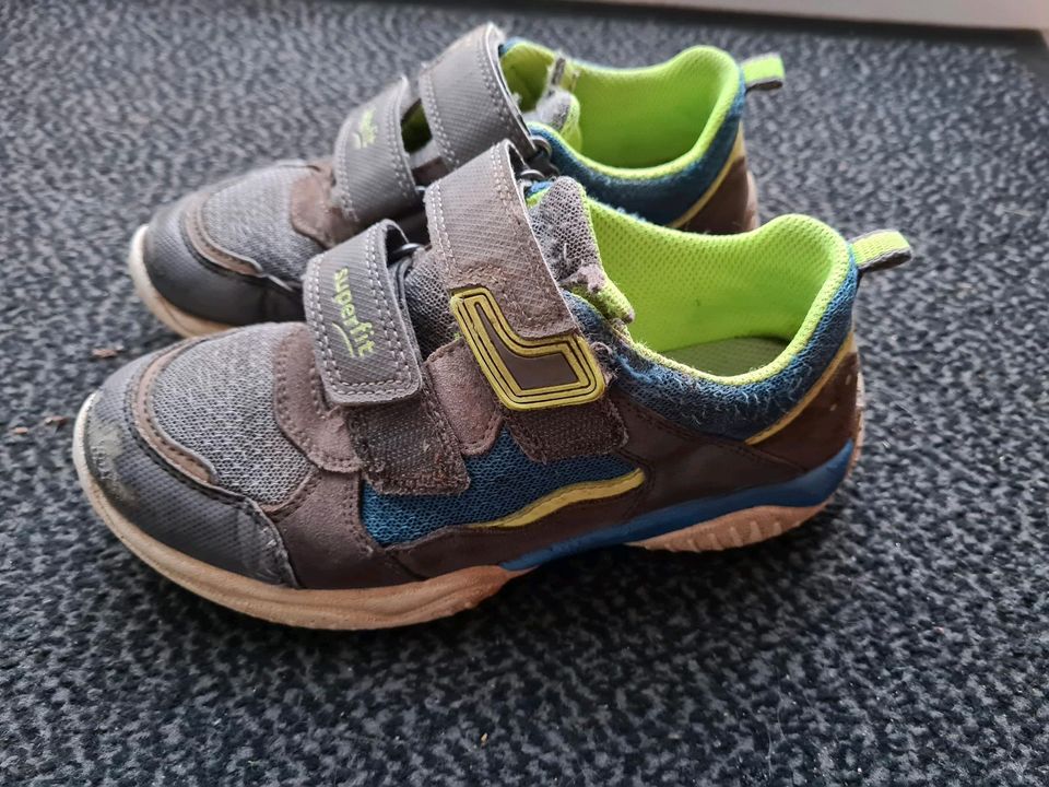 Superfit Halbschuhe Jungen Gr 32 grau Klettverschluss Sneaker in Mömbris