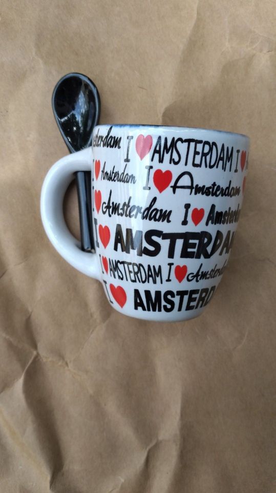 Kleine Porzellan Tasse I love Amsterdam in Nürnberg (Mittelfr)